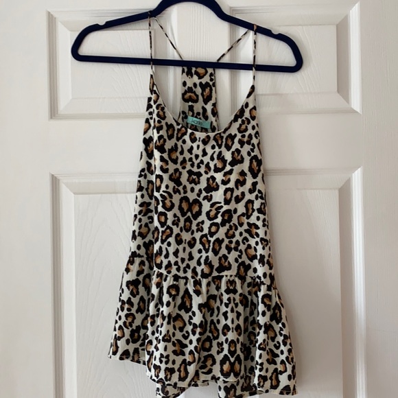 Cheetah peplum tank - Picture 1 of 3